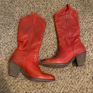 Red FRYE - Taylor Cowboy boots